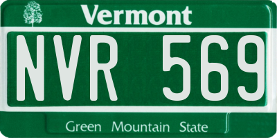 VT license plate NVR569