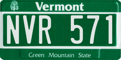 VT license plate NVR571