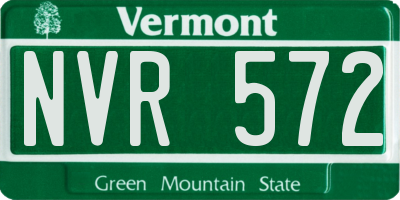 VT license plate NVR572