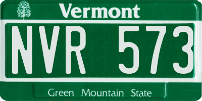 VT license plate NVR573