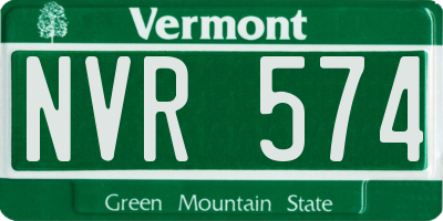 VT license plate NVR574