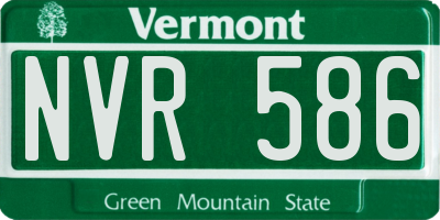 VT license plate NVR586