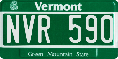 VT license plate NVR590