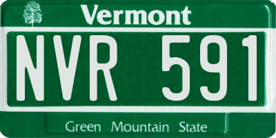 VT license plate NVR591
