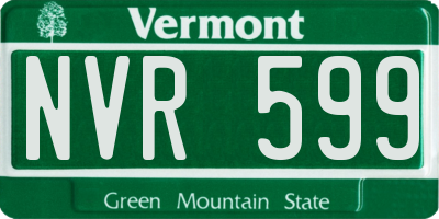 VT license plate NVR599