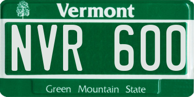 VT license plate NVR600