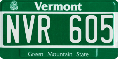 VT license plate NVR605
