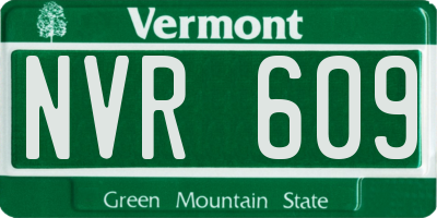 VT license plate NVR609