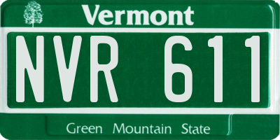 VT license plate NVR611
