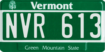 VT license plate NVR613