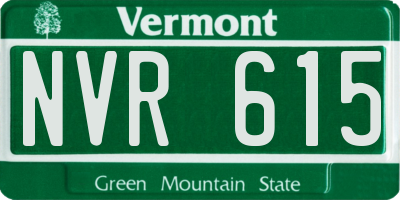 VT license plate NVR615
