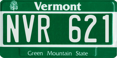 VT license plate NVR621