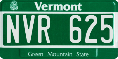 VT license plate NVR625