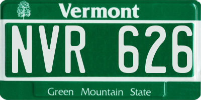 VT license plate NVR626