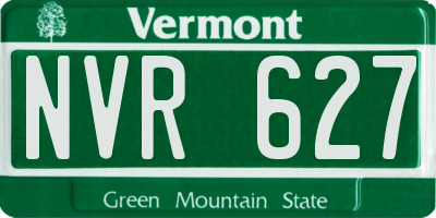 VT license plate NVR627