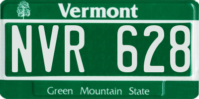 VT license plate NVR628