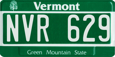 VT license plate NVR629