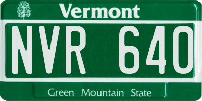 VT license plate NVR640