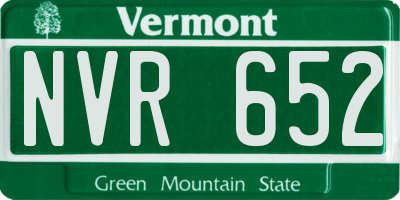 VT license plate NVR652