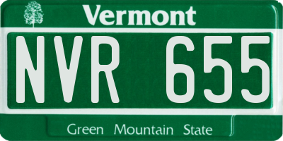 VT license plate NVR655