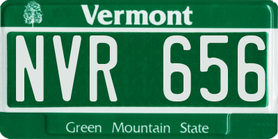 VT license plate NVR656