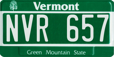 VT license plate NVR657