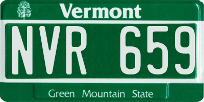 VT license plate NVR659