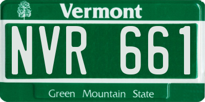 VT license plate NVR661