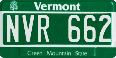 VT license plate NVR662