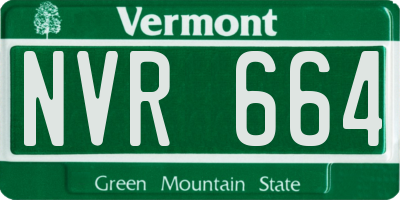 VT license plate NVR664