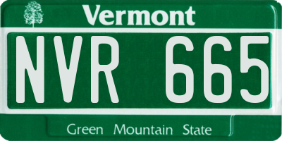 VT license plate NVR665