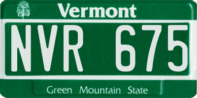 VT license plate NVR675