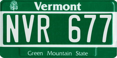 VT license plate NVR677