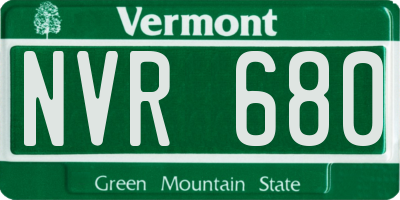 VT license plate NVR680