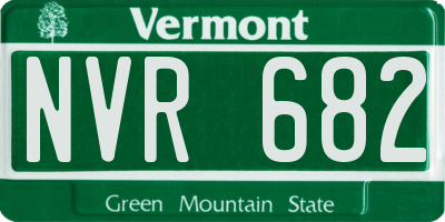 VT license plate NVR682