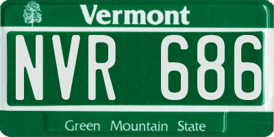 VT license plate NVR686