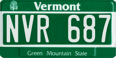 VT license plate NVR687