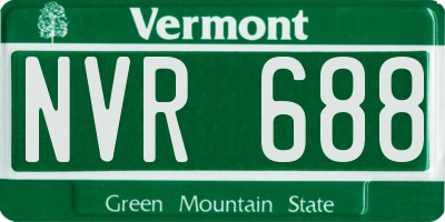 VT license plate NVR688