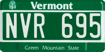 VT license plate NVR695