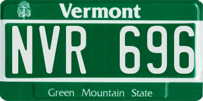 VT license plate NVR696