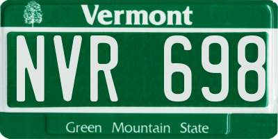 VT license plate NVR698