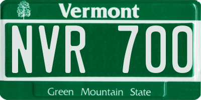 VT license plate NVR700