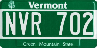 VT license plate NVR702