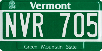 VT license plate NVR705