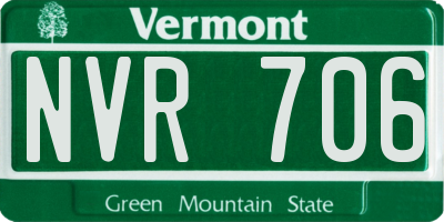 VT license plate NVR706