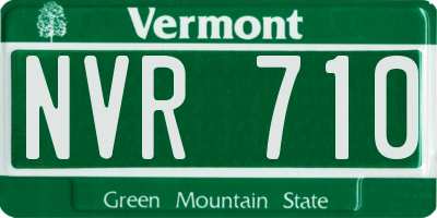 VT license plate NVR710