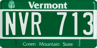VT license plate NVR713