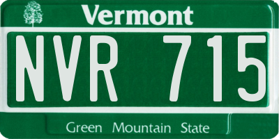 VT license plate NVR715
