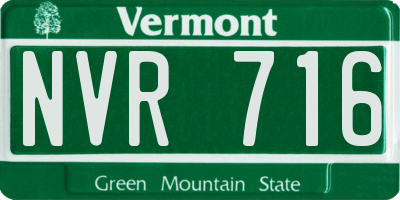 VT license plate NVR716