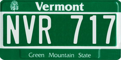 VT license plate NVR717